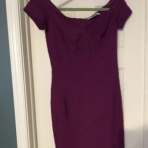 Tadashi plum bandage dress